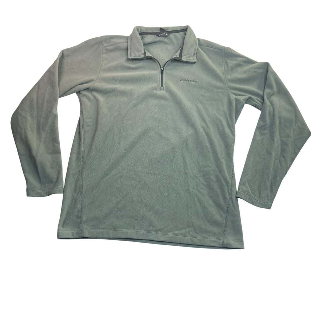 Eddie Bauer Quarter Zip Fleece Pullover Gray Men’s Tall Large TL